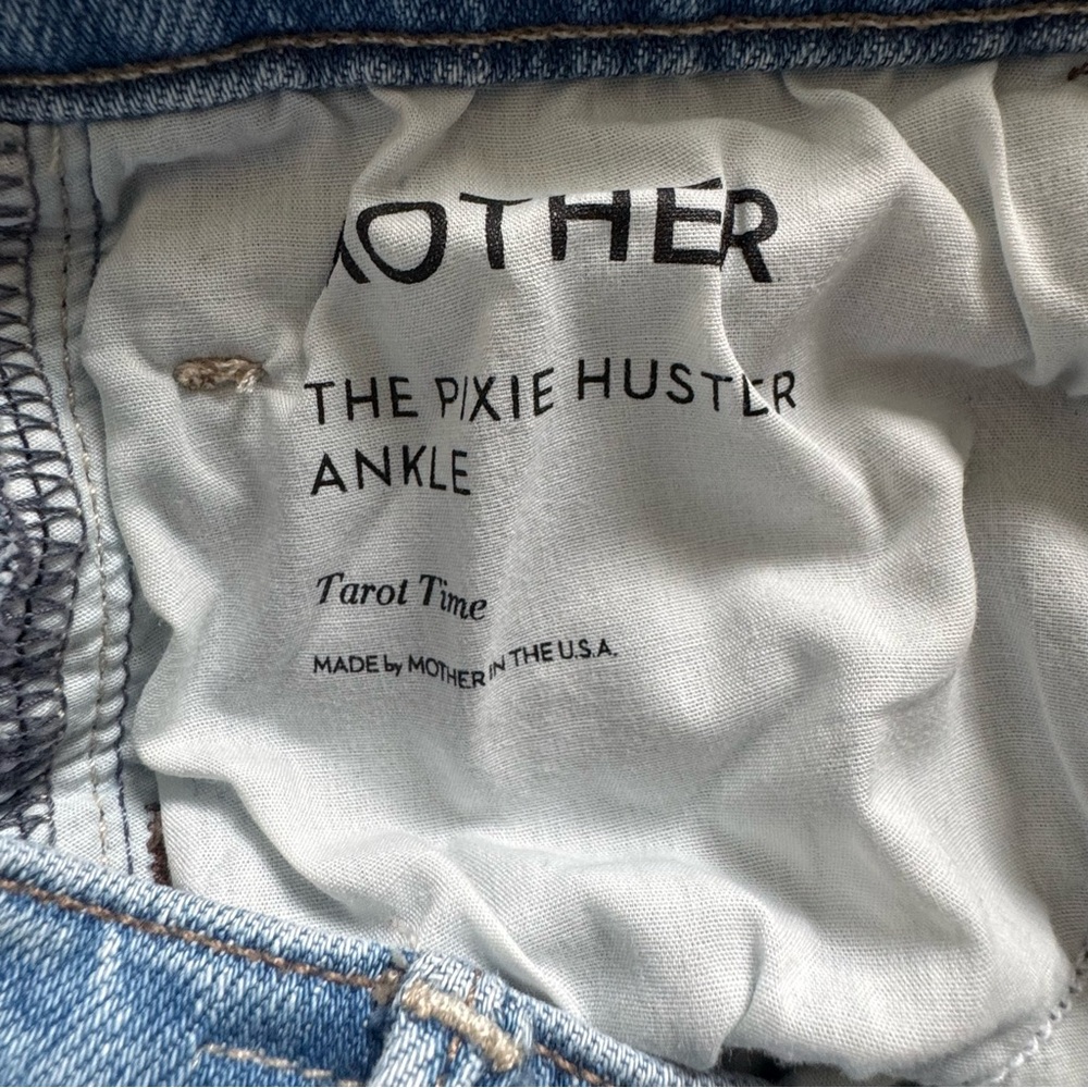 Mother The Pixie Hustler Ankle Tarot Time Jeans size 26 - Picture 14 of 14